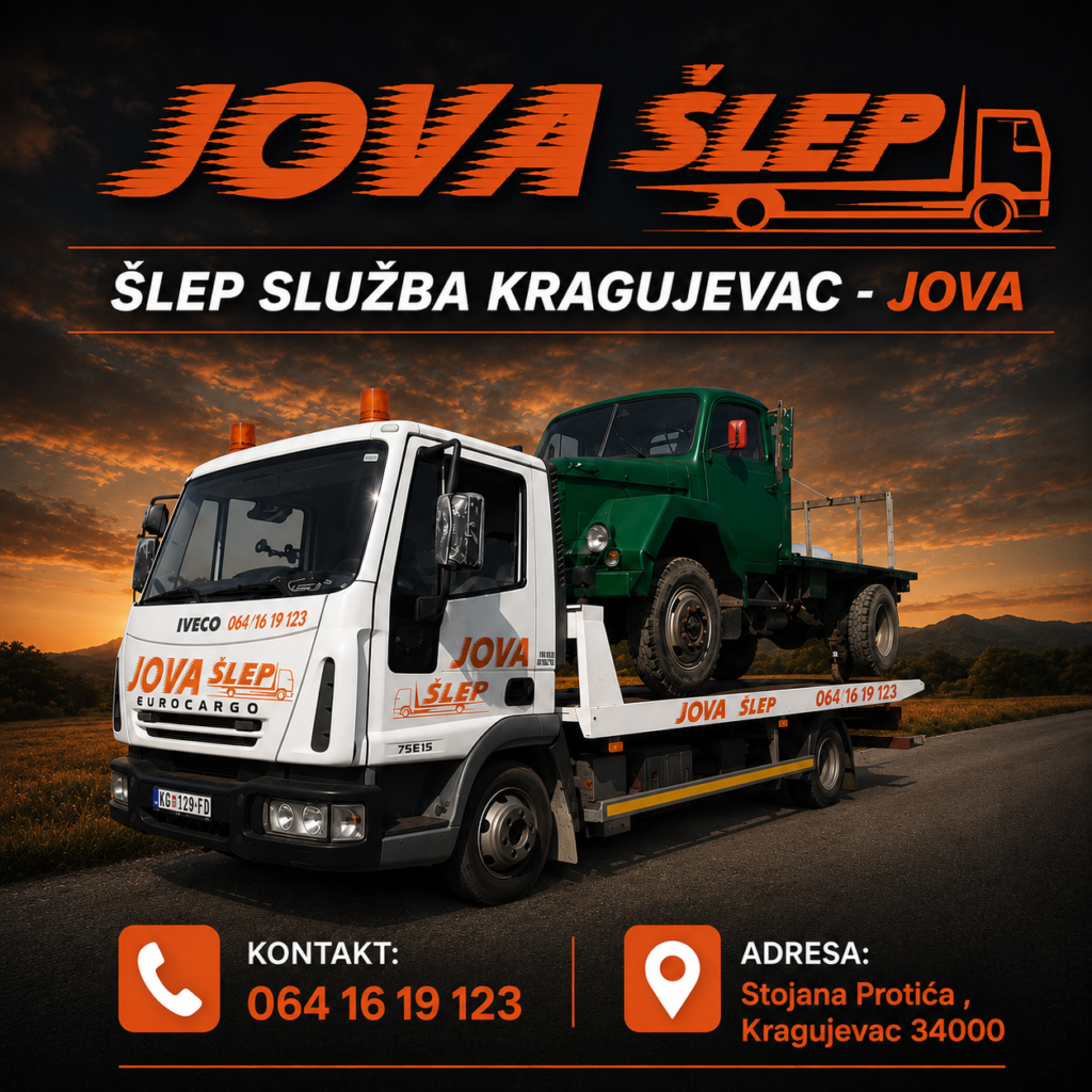 Šlep služba Kragujevac – Jova