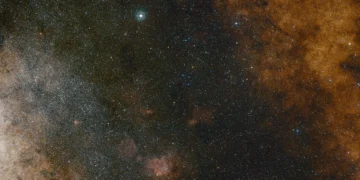 Foto: ESO / Digitized Sky Survey 2. Acknowledgment: Davide De Martin / S. Guisard